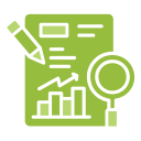 Icon showing a document with charts and figures, representing the data you will see in the Pro Panel's logs