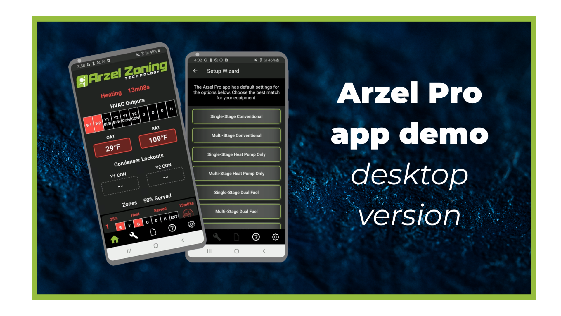 Arzel Pro app demo - desktop version